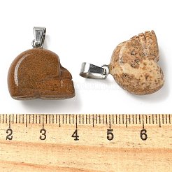 Natural Picture Jasper Pendants&nbsp;G-Z067-02P-05