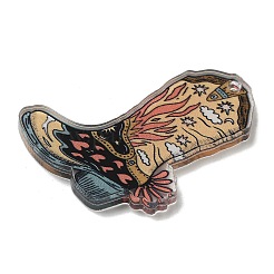 Wsetern Cowboy Theme Printed Acrylic Pendants&nbsp;OACR-H043-01K