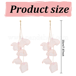 3 Pairs 3 Colors Cloth Flower Cluster Dangle Stud Earrings&nbsp;EJEW-AN0002-04