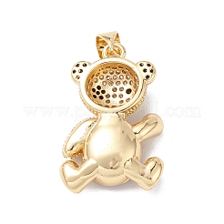 Brass Micro Pave Cubic Zirconia Pendants&nbsp;KK-M240-14