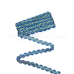 15 Yards Sparkle Polyester Lace Ribbon&nbsp;OCOR-WH0091-09A