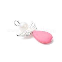 Acrylic & Alloy Wing Pendants&nbsp;PALLOY-JF04722