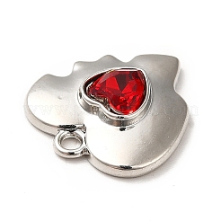 Rack Plating Alloy Pendants with Glass&nbsp;PALLOY-K256-18P