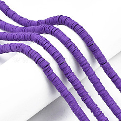 Handmade Polymer Clay Beads Strands&nbsp;CLAY-R089-6mm-013