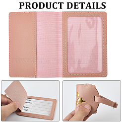 2Pcs PU Leather Luggage Tag & 2Pcs Passport Cover Sets&nbsp;FIND-CL0001-14A