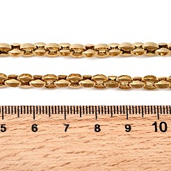 4.5MM 304 Stainless Steel Coffee Bean Link Chain Necklaces for Women&nbsp;NJEW-B134-06B-G