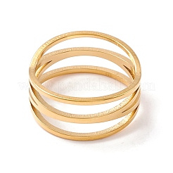 Criss Cross 304 Stainless Steel Finger Ring for Women &nbsp;RJEW-B035-03G