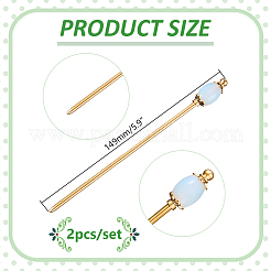2Pcs Brass Hair Sticks&nbsp;OHAR-WR00003