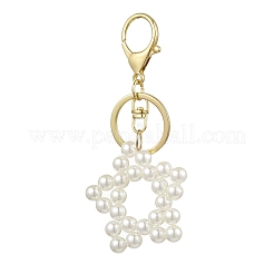 2Pcs Acrylic Imitation Pearl Star & Cat Head Pendant Keychain&nbsp;KEYC-JKC00993