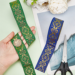 14M 2 Colors Ethnic Style Embroidery Polyester Ribbons&nbsp;OCOR-PH0002-05