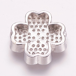 Brass Micro Pave Cubic Zirconia Beads&nbsp;ZIRC-E119-81