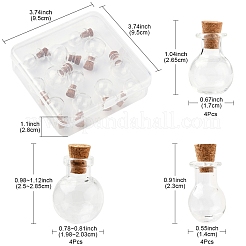 12Pcs 3 Styles Glass Bottles&nbsp;AJEW-FS0001-20