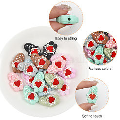 18Pcs 9 Colors Food Grade Eco-Friendly Silicone Beads&nbsp;SIL-CA0001-82