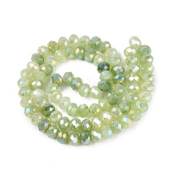 Electroplate Crackle Imitation Jade Glass Beads Strands&nbsp;EGLA-Q131-02B-02