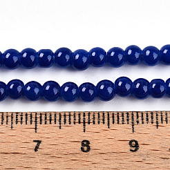 Baking Paint Imitation Jade Glass Round Bead Strands&nbsp;DGLA-Q021-4mm-33