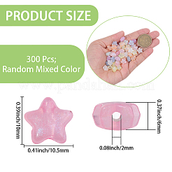 300Pcs Luminous Acrylic Beads&nbsp;MACR-PA0001-24