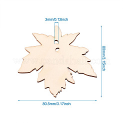 Undyed Wooden Big Pendant&nbsp;X-WOOD-TA0002-16