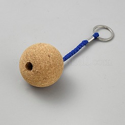 Cork Ball Float Keychain for Boating Fishing Kayaking&nbsp;AJEW-WH0596-033B