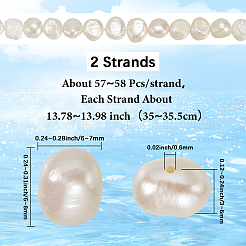 2 Strands Natural Cultured Freshwater Pearl Beads Strands&nbsp;PEAR-SC0001-37