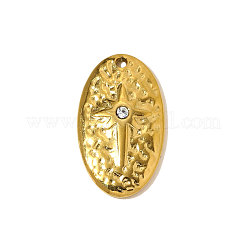304 Stainless Steel Rhinestone Pendants&nbsp;STAS-OY009-94G