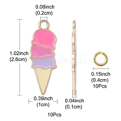 Summer Theme Alloy Enamel Pendants&nbsp;ENAM-YW0002-86G