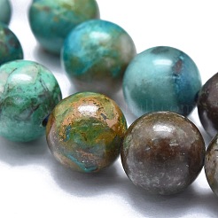 Natural Chrysocolla and Lapis Lazuli Beads Strands&nbsp;G-M353-A03-9mm