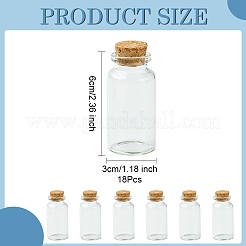 18Pcs Glass Bottle&nbsp;CON-FS0001-14B