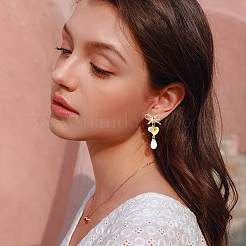 28Pcs 2 Colors Brass Stud Earring Findings&nbsp;KK-BBC0028-66