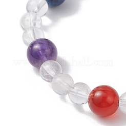 Chakra Natural Gemstone Round Beads Stretch Bracelets for Women Men&nbsp;BJEW-TA00684