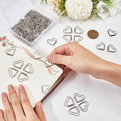 100Pcs Heart Shape Iron Paper Clips&nbsp;TOOL-WH20002-03A-P