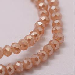 Electroplate Glass Bead Strands&nbsp;GLAA-K016-2x3mm-09PL