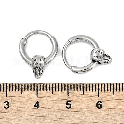 Snake Head 316 Surgical Stainless Steel Hoop Earrings&nbsp;EJEW-G416-41B-AS