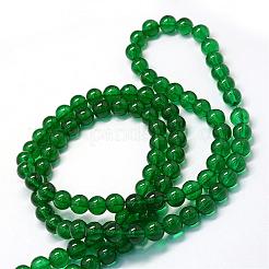 Baking Paint Transparent Glass Round Bead Strands&nbsp;DGLA-Q022-8mm-25