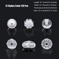 178Pcs 12 Style Transparent Acrylic Beads&nbsp;TACR-CA0001-19