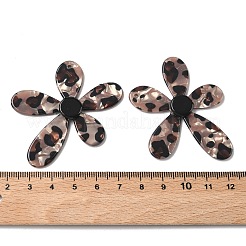 Opaque Leopard Print Cellulose Acetate(Resin) Big Pendants&nbsp;FIND-C088-02A