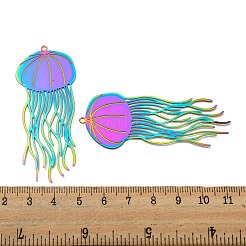 Ion Plating(IP) 304 Stainless Steel Etched Metal Embellishments Big Pendants&nbsp;STAS-G328-05B-RC
