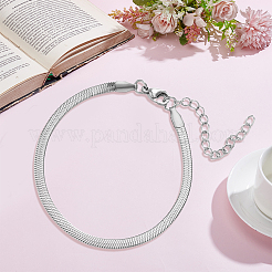 1Pc 304 Stainless Steel Herringbone Chains Bracelets for Men Women&nbsp;BJEW-DJ0001-56