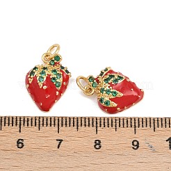 Brass Micro Pave Cubic Zirconia Pendants&nbsp;KK-B157-27A-G