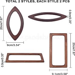 4Pcs 2 Styles Wooden Handles Replacement&nbsp;FIND-CA0002-22