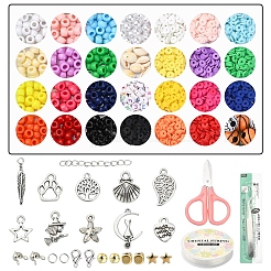 DIY Heishi & Barrel Beads Jewelry Set Making Kit&nbsp;DIY-YW0005-46