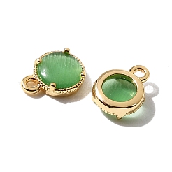 Flat Round Brass Charms&nbsp;KK-D024-03A-G
