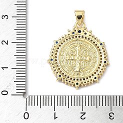 Brass Micro Pave Cubic Zirconia Pendants&nbsp;KK-Q068-33A-G
