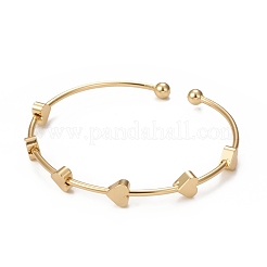 Rack Plating Brass Cuff Bangles&nbsp;BJEW-E071-09G