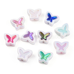 UV Plated Rainbow Acrylic Beads&nbsp;PACR-N015-02