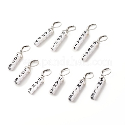 5Pair 5 Style Acrylic Cube Letter Beaded Dangle Leverback Earrings&nbsp;EJEW-JE04836
