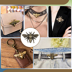 20Pcs Zinc Alloy Bees Decorative Rivets&nbsp;FIND-PH0062-14AB
