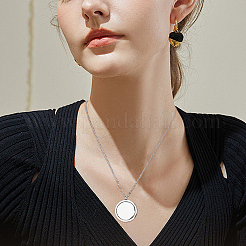 DIY Flat Round Necklaces Making Kits&nbsp;DIY-SC0003-51P