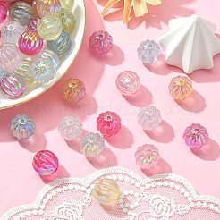 50Pcs UV Plating Rainbow Iridescent Acrylic Beads&nbsp;PACR-CJ0001-28