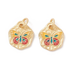 Rack Plating Brass  Enamel Pendants&nbsp;KK-M230-26G