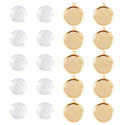 12Pcs Brass Pendant Cabochon Settings&nbsp;KK-TA0003-10C